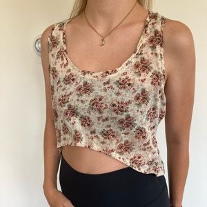 Free People floral crop top